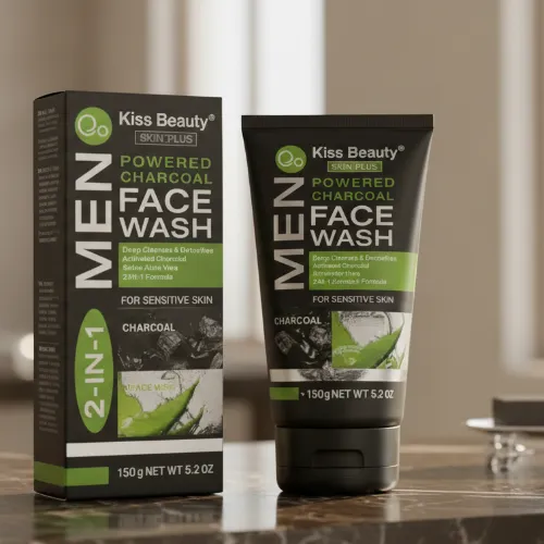 kiss beauty men charcoal face wash 150g 1379 china - Product Image